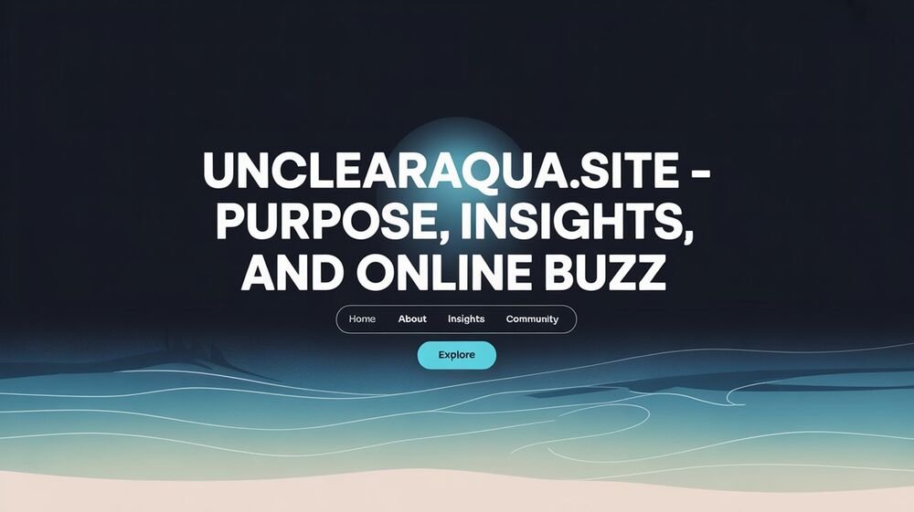 UnclearAqua.site – Purpose, Insights, and Online Buzz